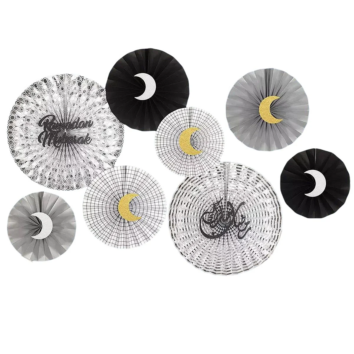 Ramadan Paper Fan set 6ct photo 5