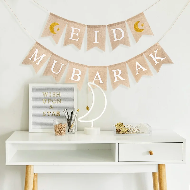 Eid Linen Lettering Bunting 300cm photo 2