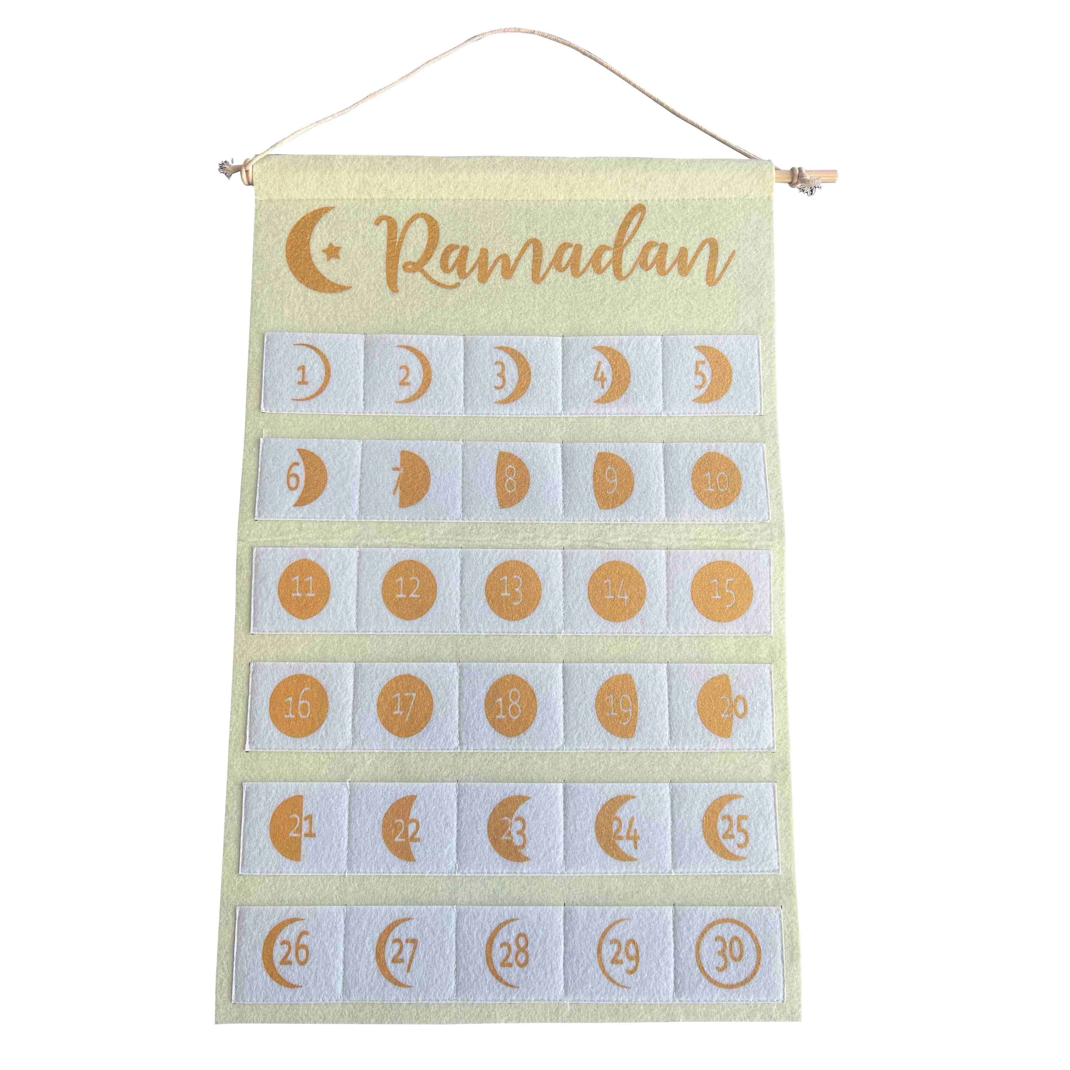 Felt  Ramadan Calendar
White