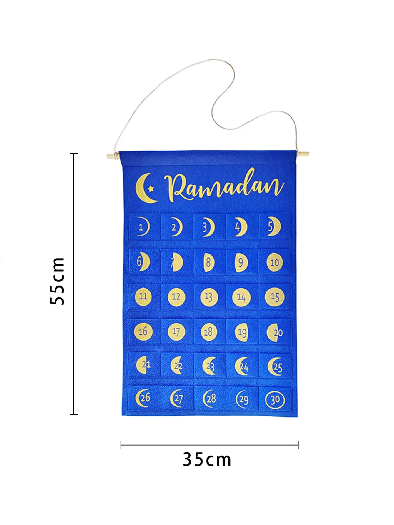- RAMADAN Calendar blue EID calendar-blue 1pcs photo 4