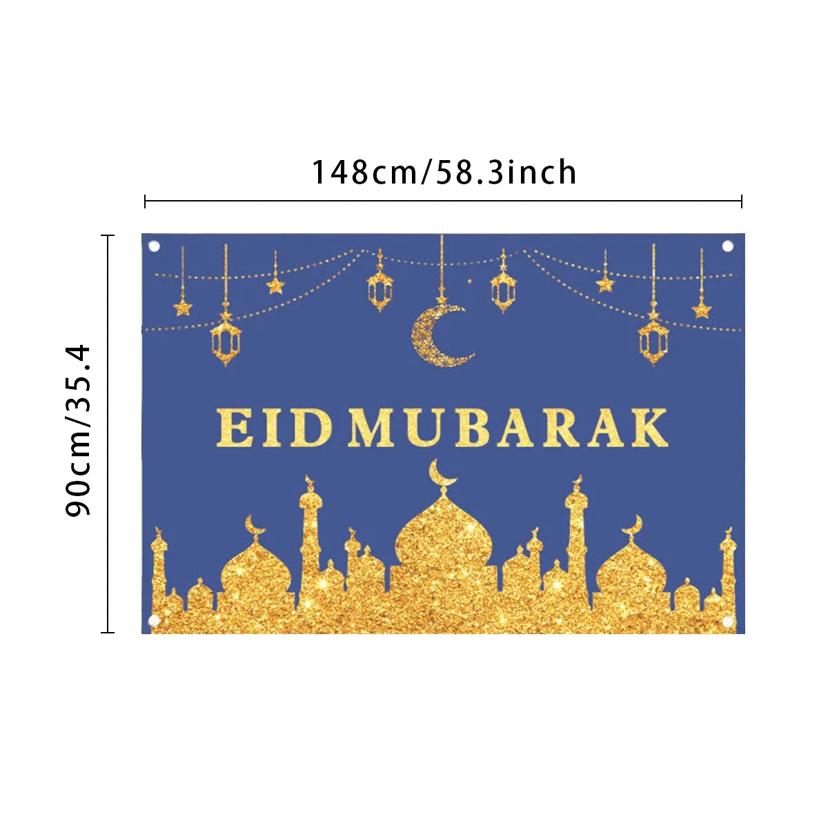 Eid Polyester Cloth  Backdrop