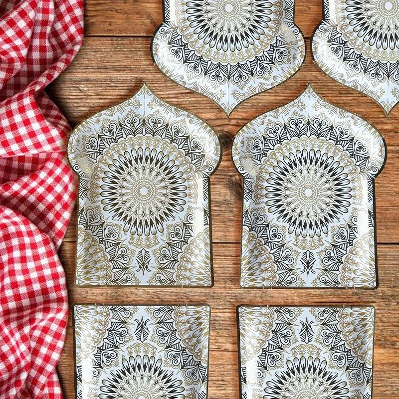 12 EID Mubarak Plates 12pcs