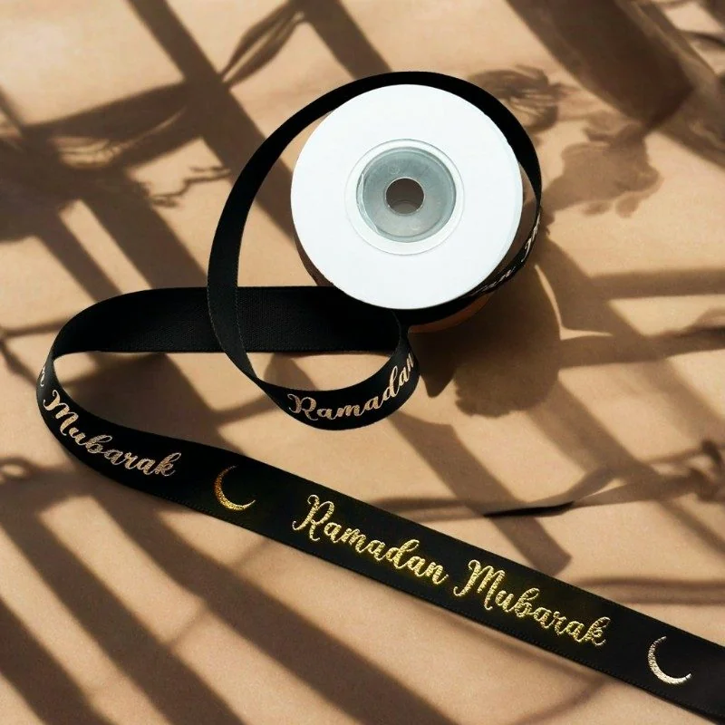 RAMADAN MUBARAK RIBBON 2CMx5YDS 1pcs