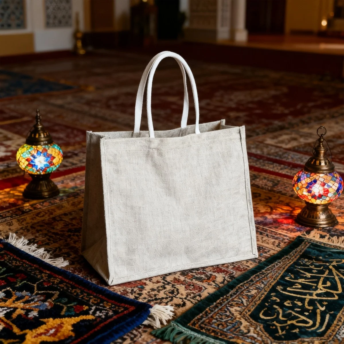 Jute Tote Bag 1pcs photo 5