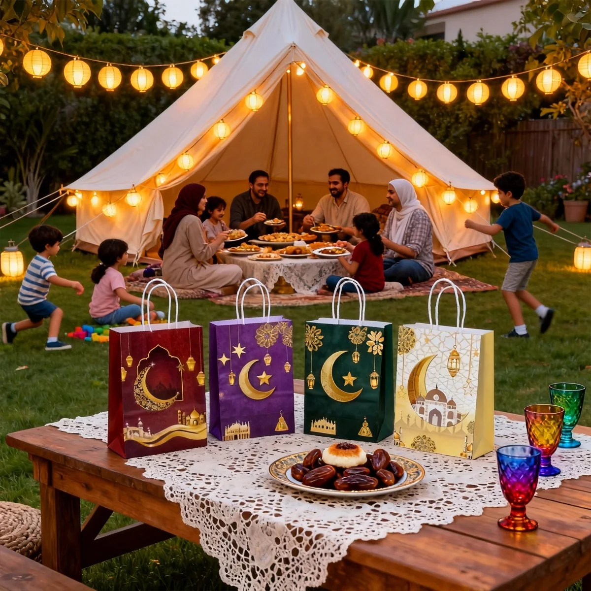 Islamic Festive Gift Paper Bag 1pcs photo 2