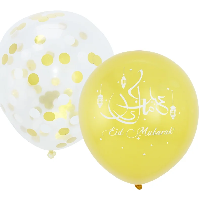 Eid Printed and Confetti Balloon 6ct photo 2