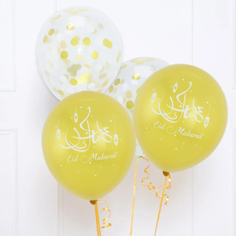 Eid Printed and Confetti Balloon 6ct photo 4