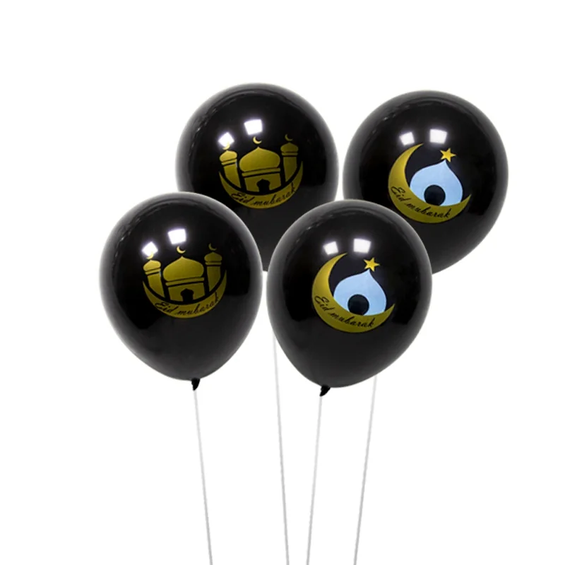 Eid Printed Black Balloon 6ct photo 2