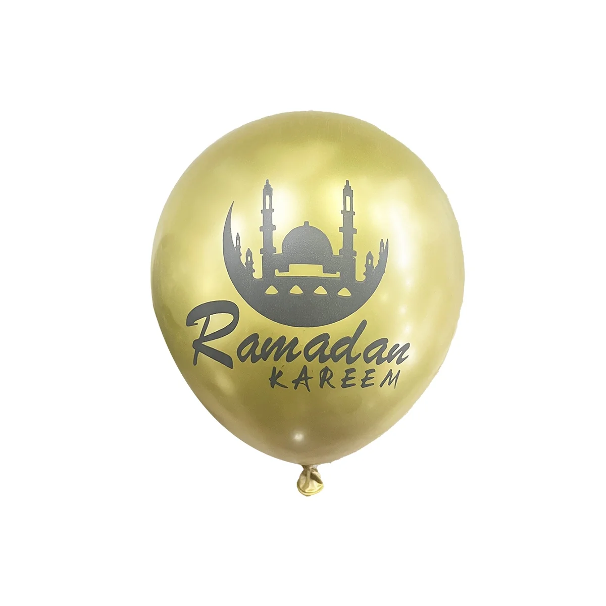 Ramadan Printed 12 inch Latex Balloon 8ct Gold