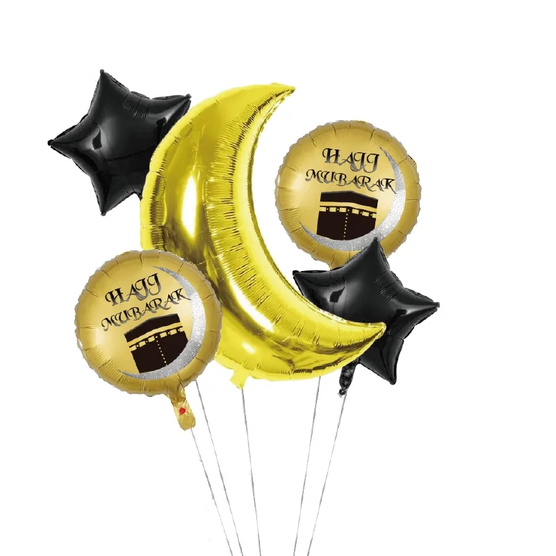 HAJJ Moon Foil Balloon Set 1pcs