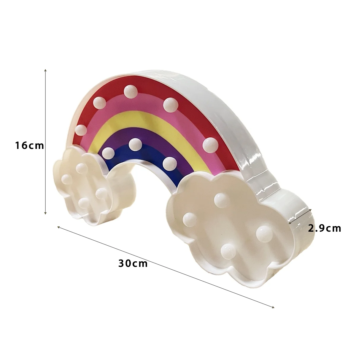 Rainbow Cloud LED Light 30*16cm 1pcs photo 4