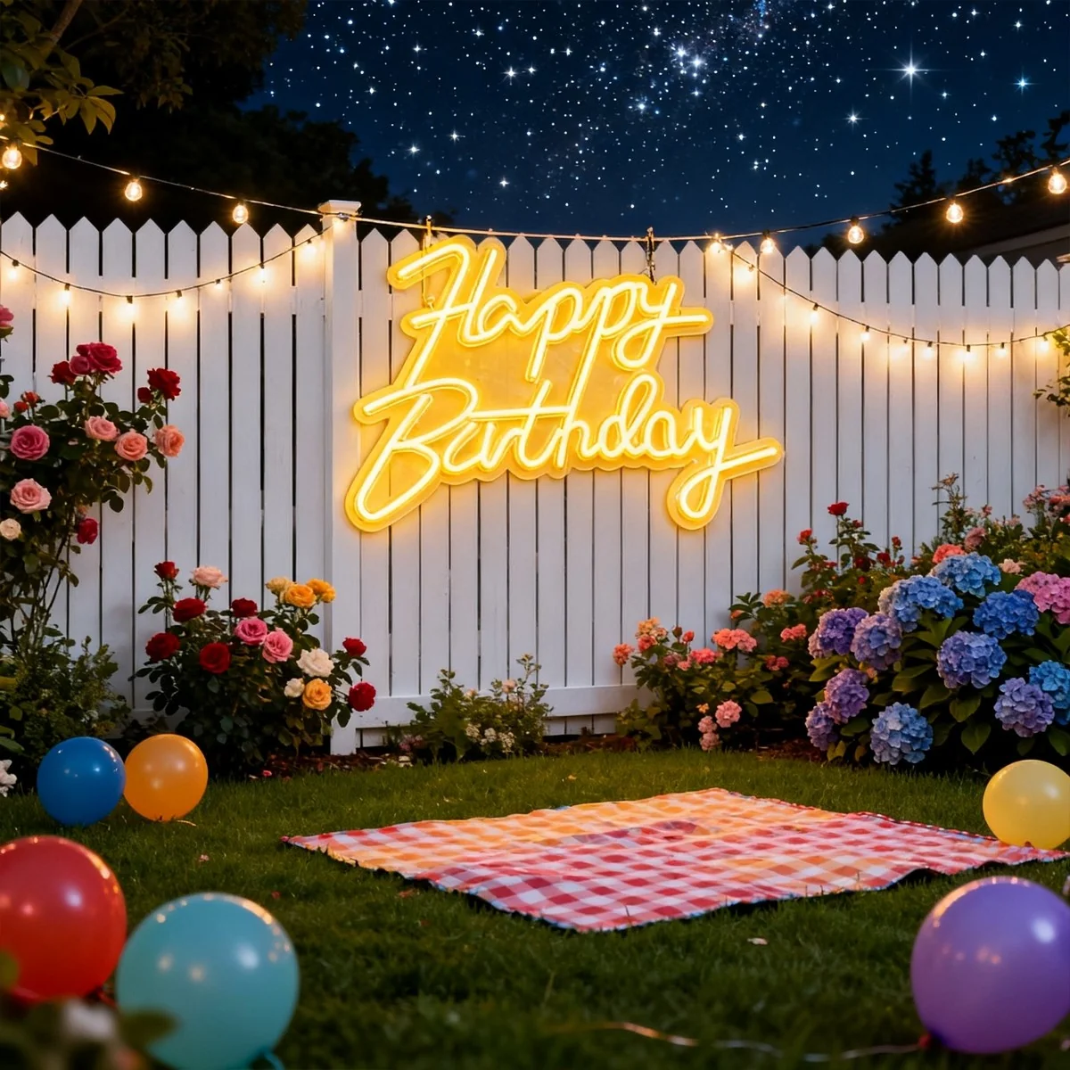 Happy Birthday LED Light - USB 1pcs
