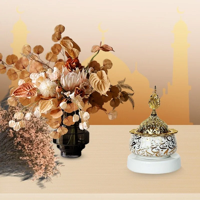 Arabic Metal Ceramic Incense Burner 60pcs