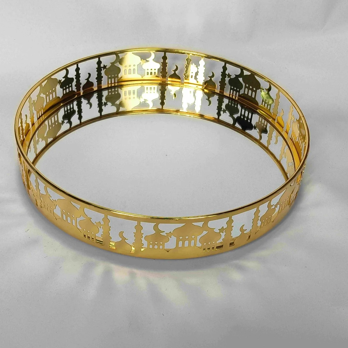 EID Golden Mirror Round Serving Tray 48pcs photo 2