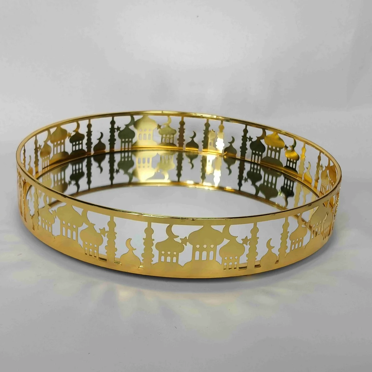 EID Golden Mirror Round Serving Tray 48pcs photo 4