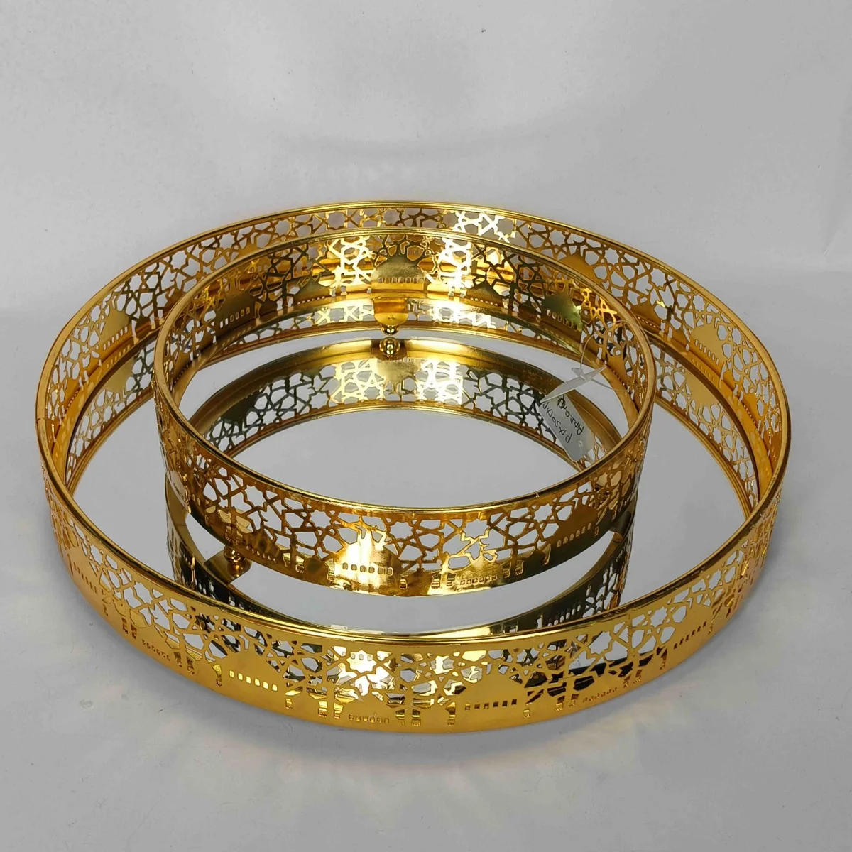 EID Golden Mirror Round Serving Tray 60pcs photo 3