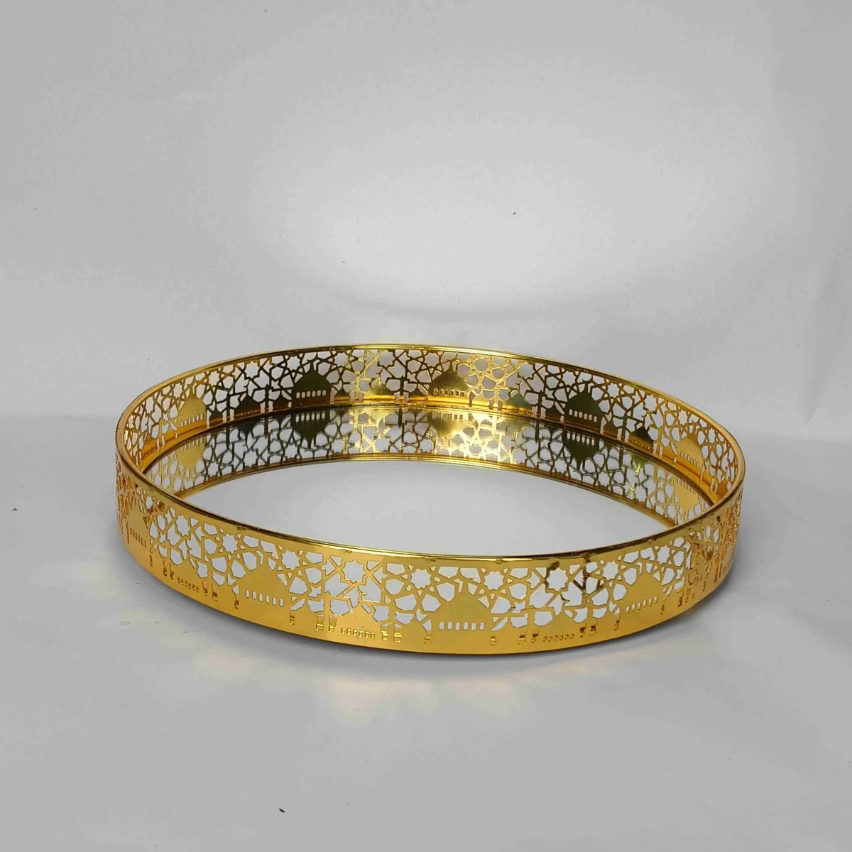 EID Golden Mirror Round Serving Tray 48pcs photo 3