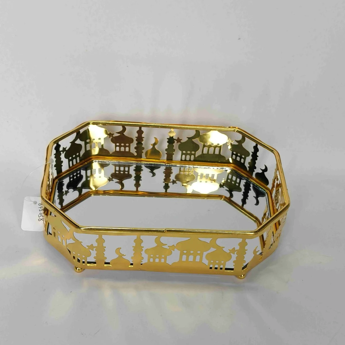 EID Golden Mirror Rectangle Serving Tray 60pcs