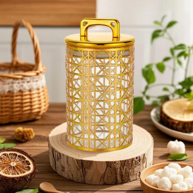 Stripe Snack Jar Flower 1pcs