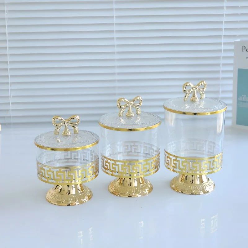 European Style Snack Jar with Bow Handle - Set of 3