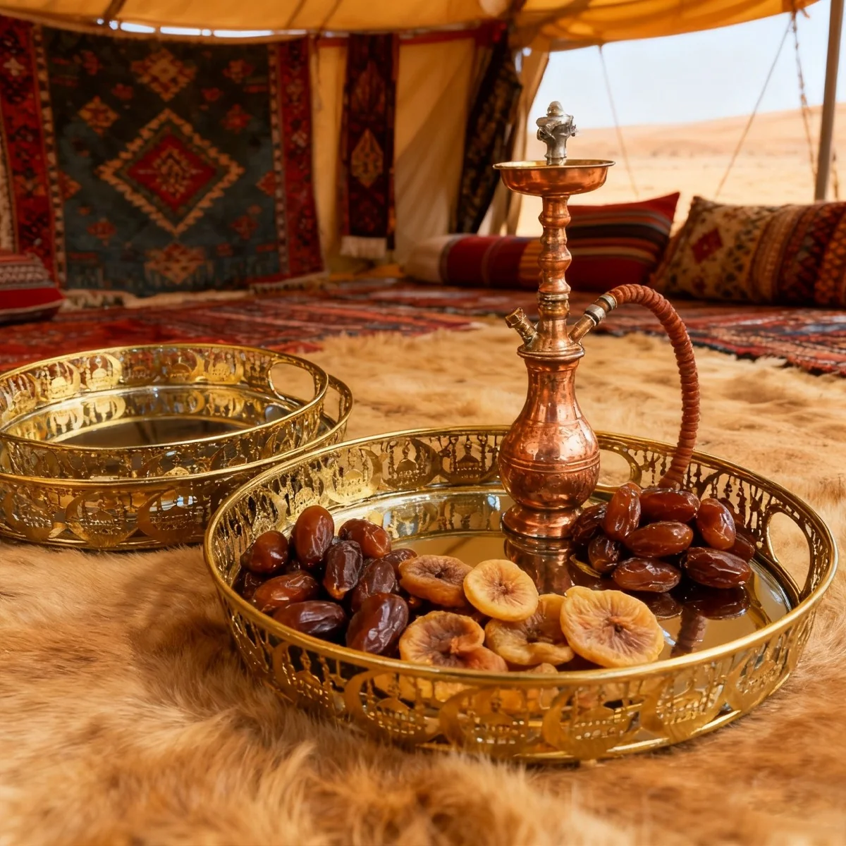 2PCS Eid Round Serving Tray Setround tray