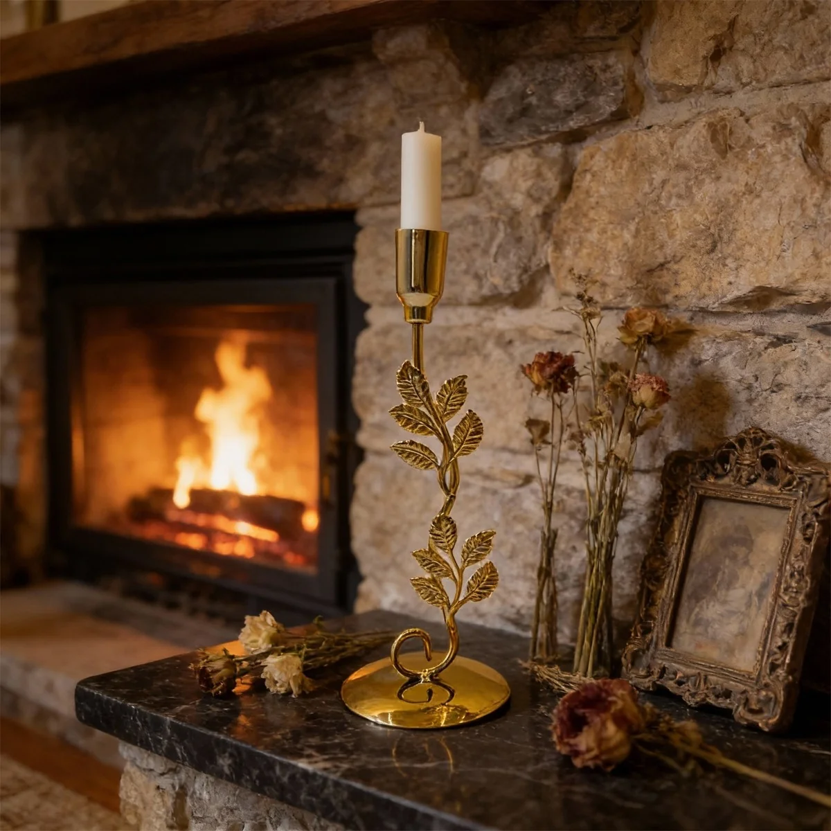 Gold Single Candle Holder 1 1pcs