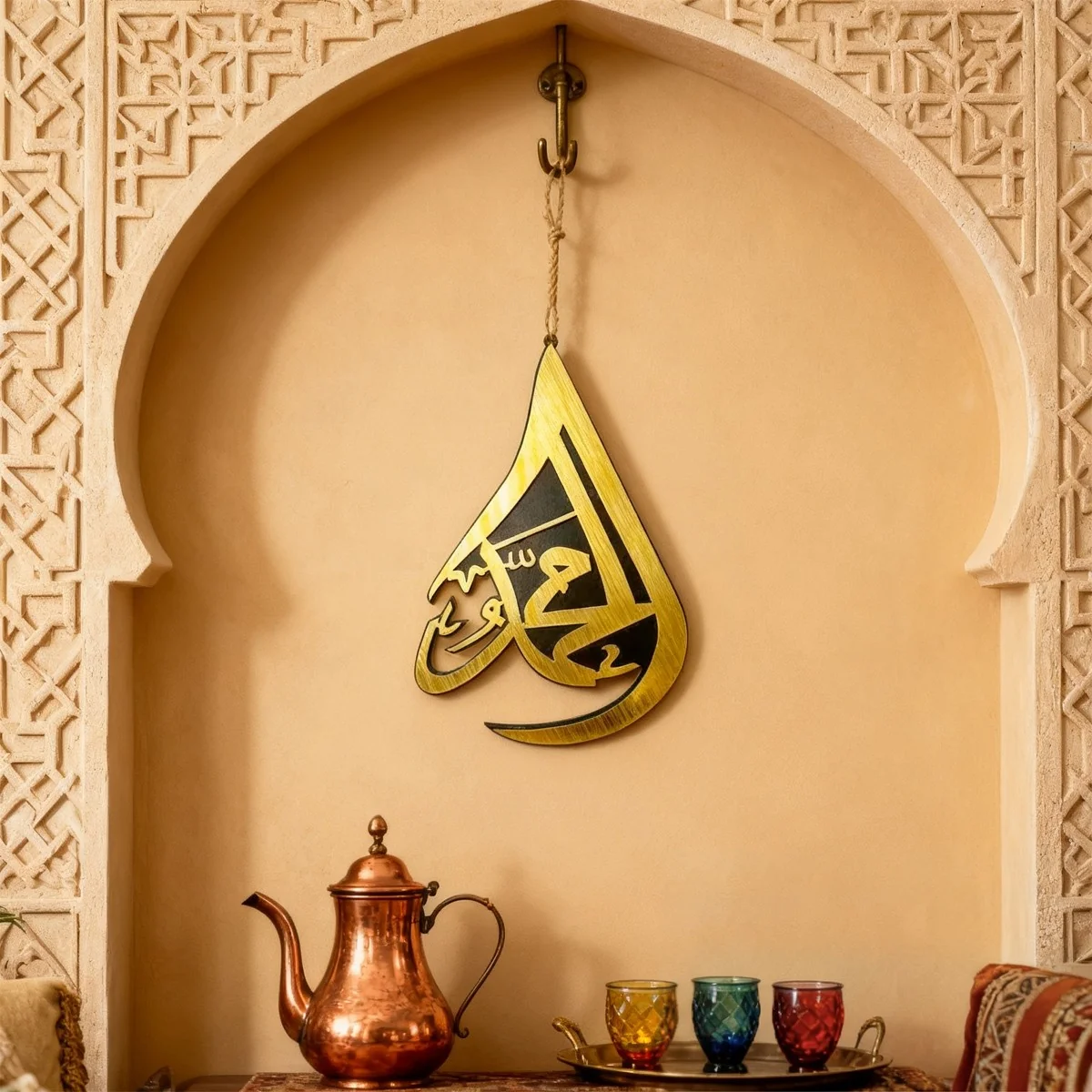 Gold Islamic Wall Art
teardrop pendant