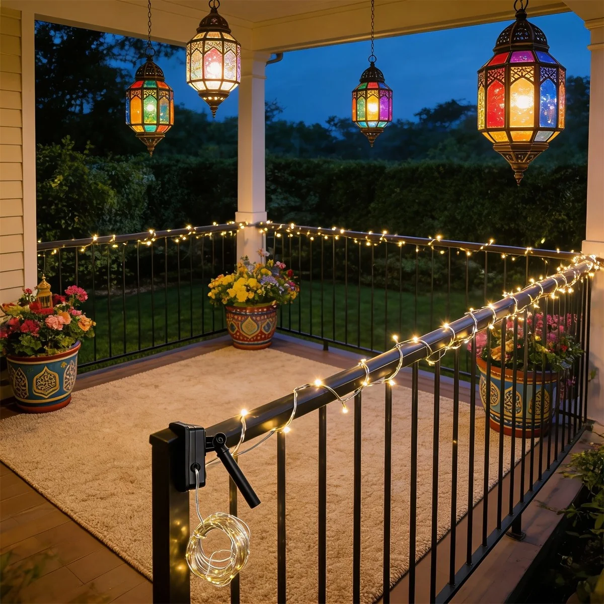 Solar LED String Lights - 10M solar copper wire light