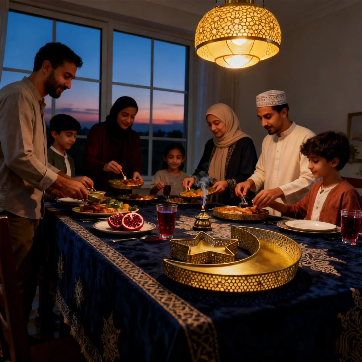 Moon-shaped Ramadan plate - 2 pieces photo 2