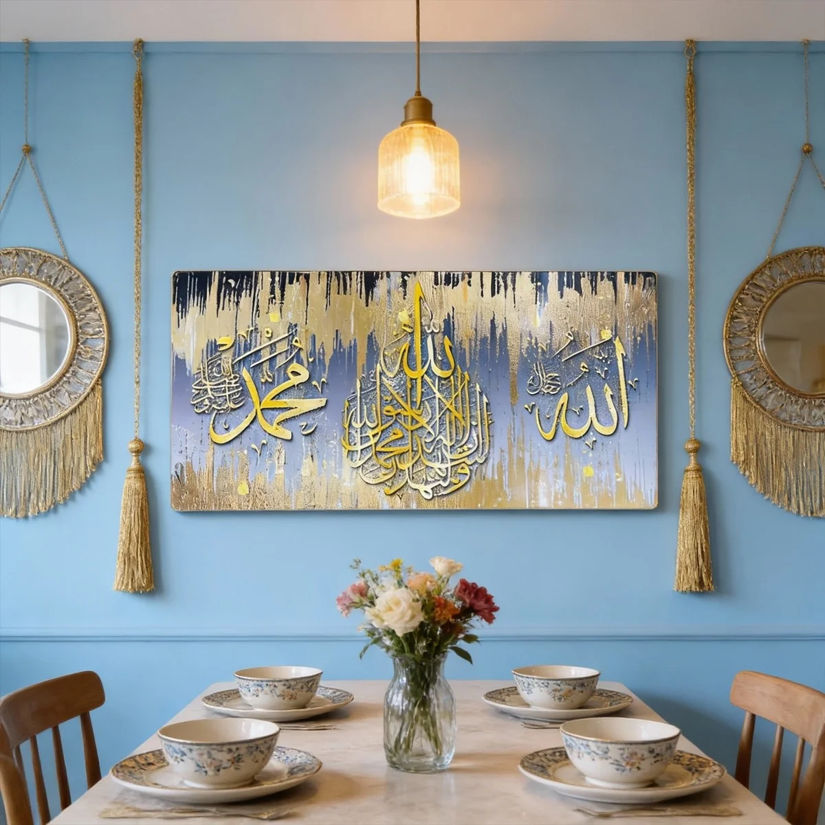 Gold Islamic Wall Art 10pcs photo 3