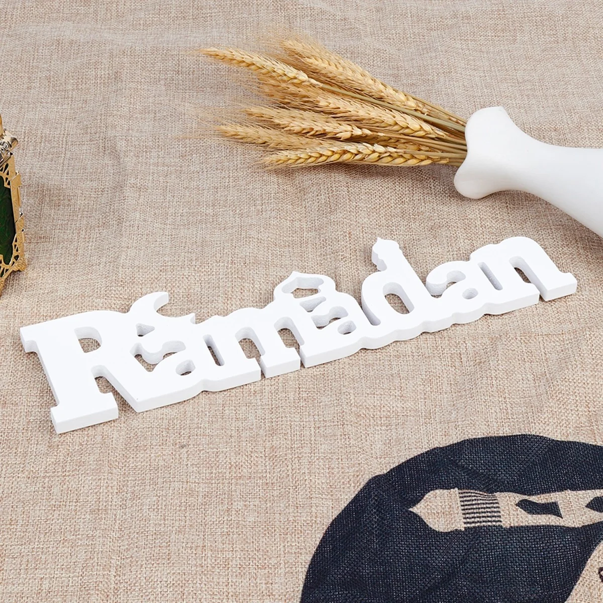 Wood Lettering Ormanant Ramadan White
