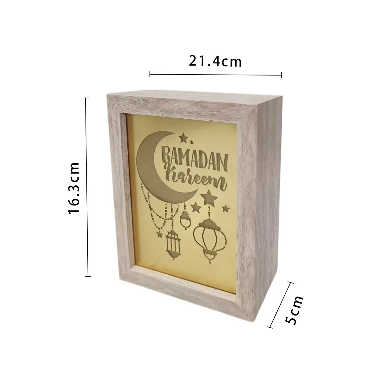 Ramadan Light Box Ormanant Gold LED 1pcs