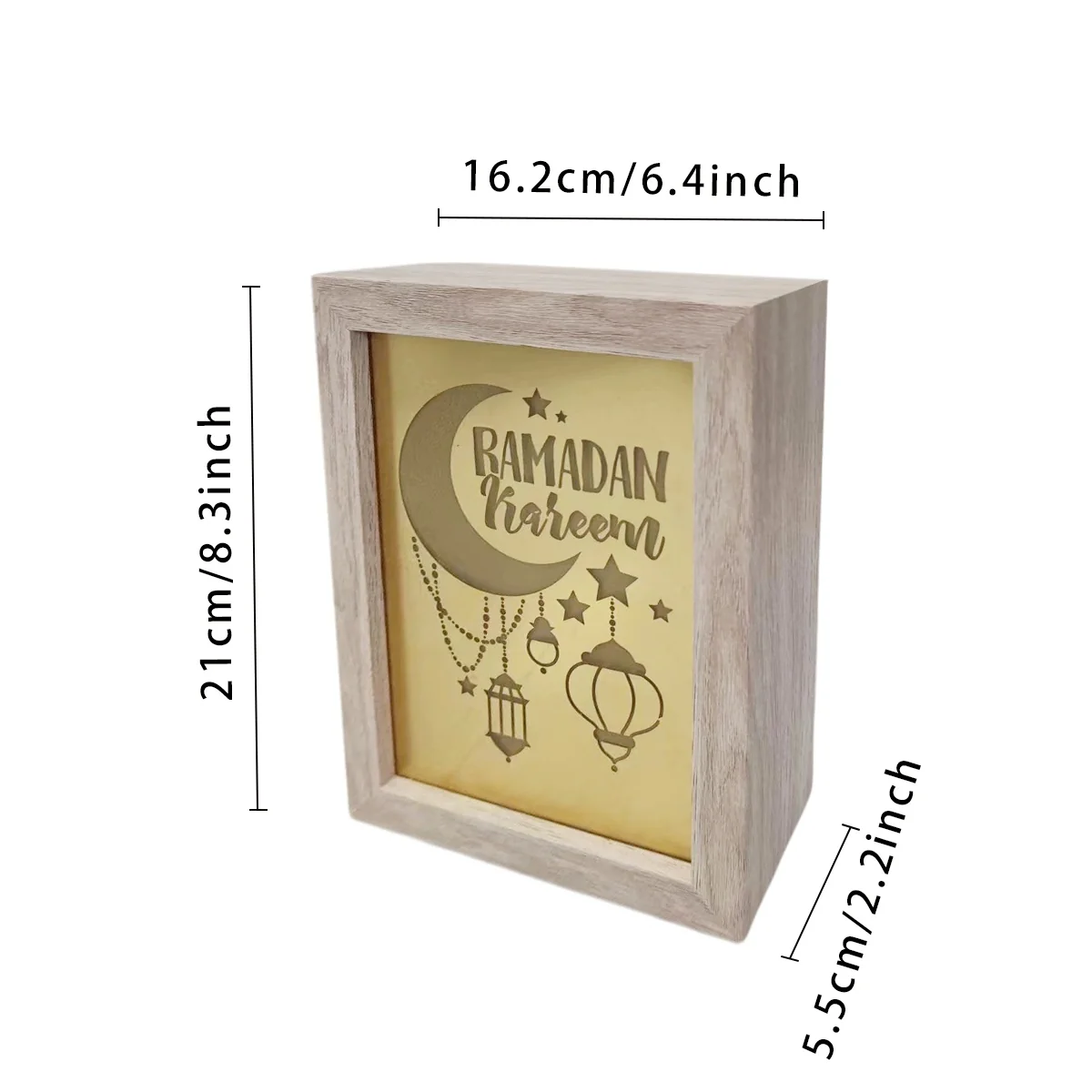Ramadan Light Box Ormanant Gold LED 1pcs photo 8