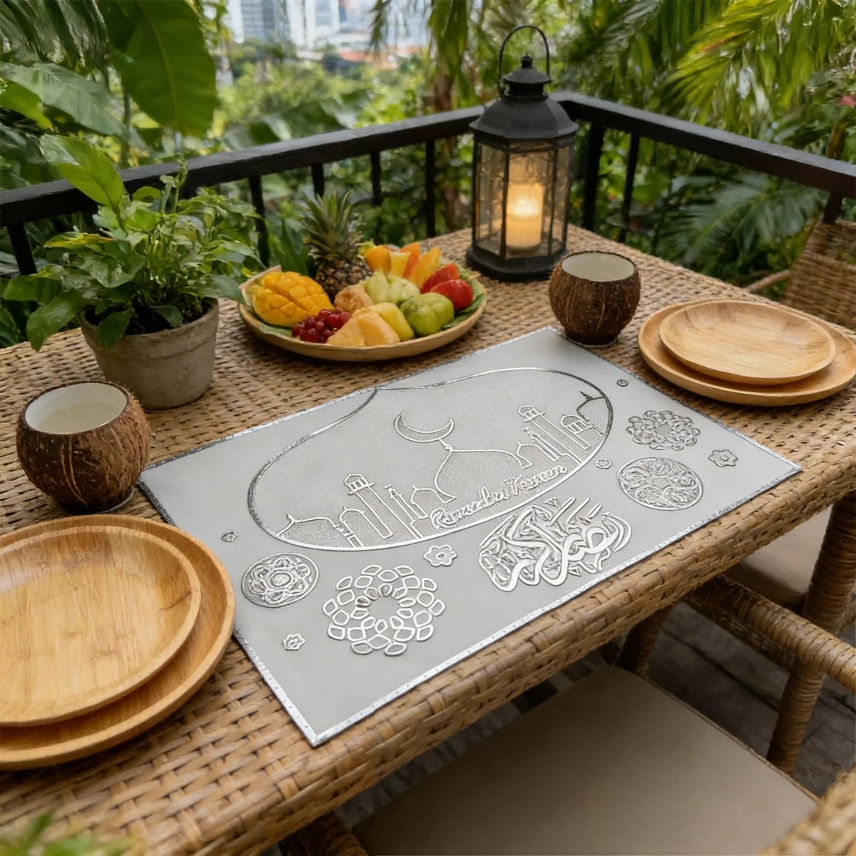 Ramadan Kareem Placemat gold silver placemat