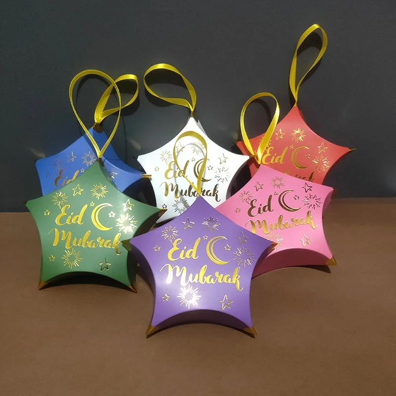 Eid Star Shape gift box includes Ribbon 6ct photo 3