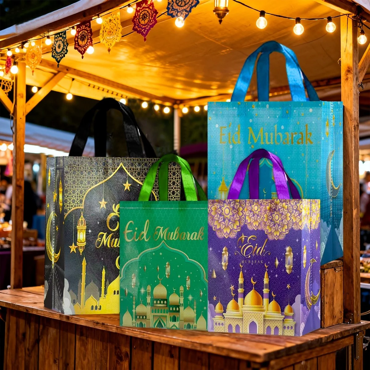 Ramadan gift bag - 4 pieces
Black large + Blue large + Green small + Purple small photo 4