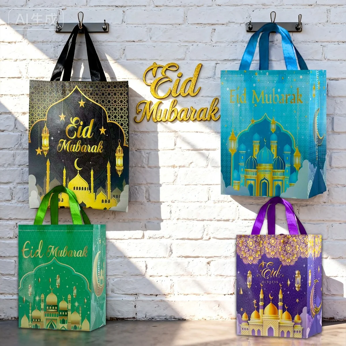 Ramadan gift bag - 4 pieces
Black large + Blue large + Green small + Purple small photo 5