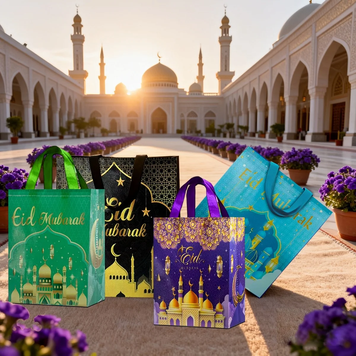 Ramadan gift bag - 4 pieces
Black large + Blue large + Green small + Purple small photo 6
