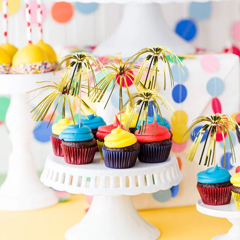 Firework Foil Cake Topper  6ct